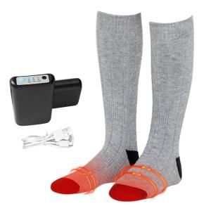 Quality Grey 4000mAh Battery Heated Stockings Three Temp. Gears Heated Compression Socks wholesale