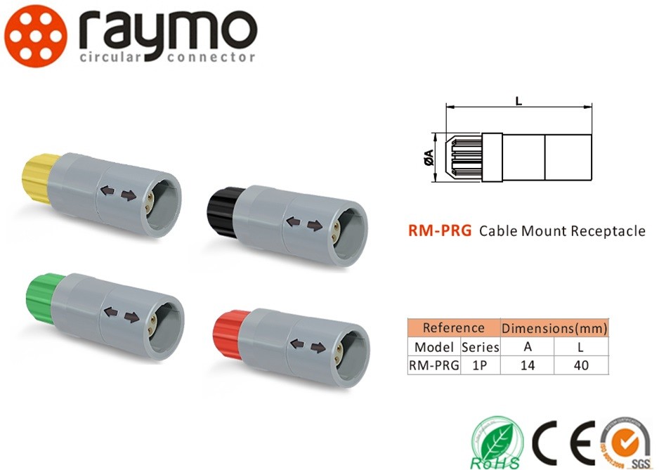 Dustproof Redel Plastic Connectors , Circular Plug Connector High Wear Resistant