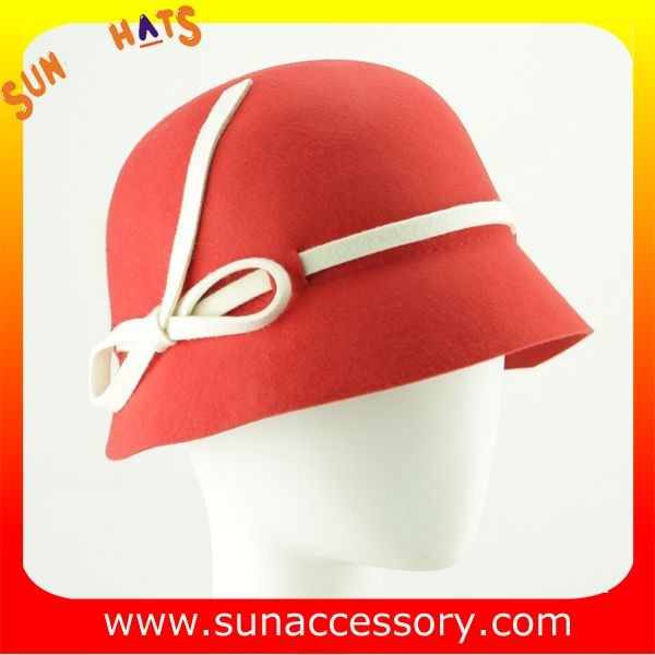 Vintage hot sale cloche hats for ladies,100% Australia wool felt hats for women