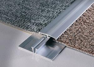 Quality Anodized Aluminum Carpet Trim Foyer Of Hotel Plaza Bank wholesale