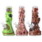 7" Hookah Glass Water Pipes Bong Bubbler With Percolator Black Monster