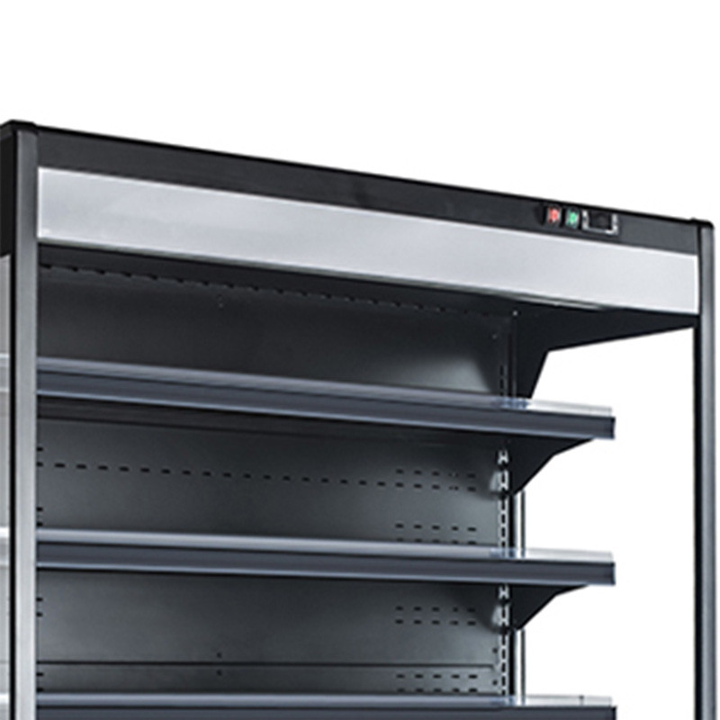 Auto Defrost Open Air Refrigerated Display Cases Fridge Cabinet Single Temperature