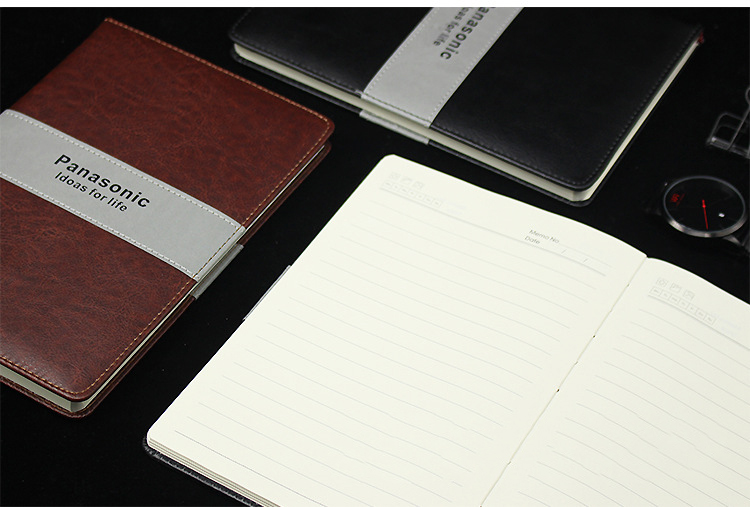 Gift Set Hardcover Leather A5 Lined Journal Writing Thick Classic Ruled Notebook with Pen