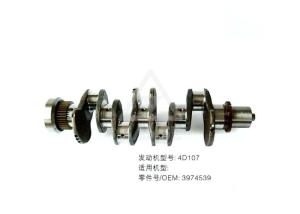 Quality 4D107 Engine Crankshaft , 3974539 forged steel crankshaft for Komatsu diesel engine parts wholesale