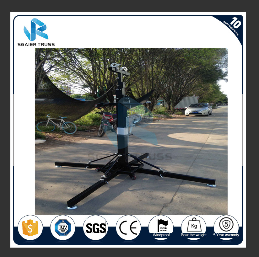 6m Crank Handle Heavy Duty Lighting Truss Stand Aluminum Material Black Color
