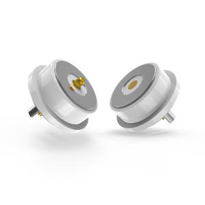 Quality White Magnetic Pogo Pin Connectors 2 Pin Male And Female Connector 8.0mm wholesale