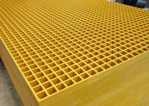 China Yellow Green Fiberglass Solar Rooftop Walkway 1220*3660mm 1220*2440mm FRP Floor Gratings on sale