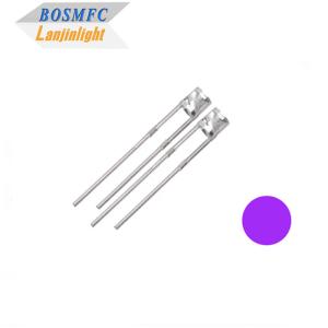Quality Flat Top UV LED Chip Diode 3mm Through Hole 365nm For Jewelry Detection wholesale
