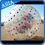 PVC / TPU Hand Art Work Color Dots Zorb Ball For Water Sports Games