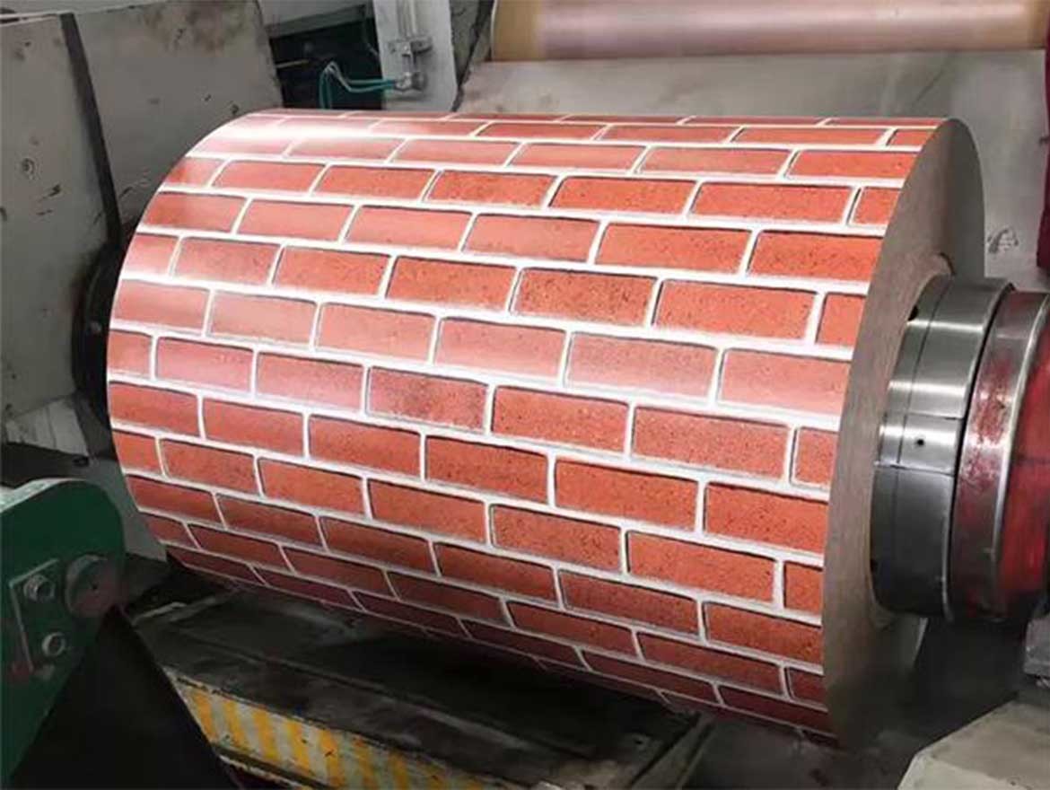 Brick Pattern PPGI Prepainted Galvanized Steel Coil