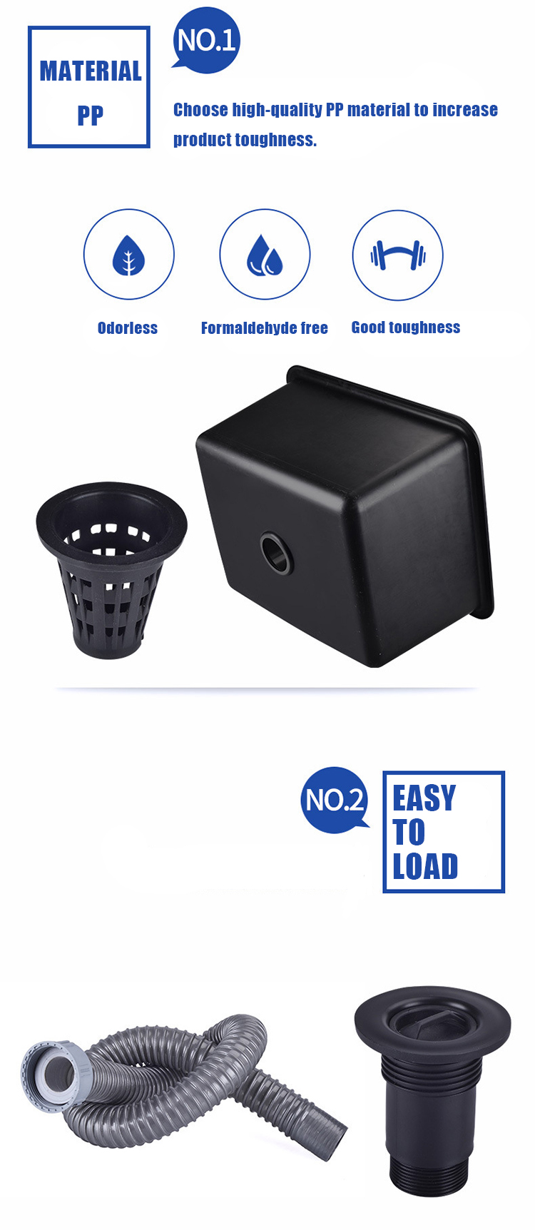 Factory Direct Sales Laboratory Acid Resistant Polypropylene Accessories, Good Quality Laboratory PP Sink/