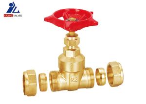 Quality NPT 4 Inch Brass Gate Valve Flanged Red 170C AL Handle wholesale