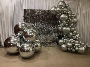 Quality Larger PVC Shiny Inflatable Mirror Ball For Christmas And Halloween Decoration wholesale