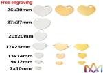 8MM 10MM Free Engraving Colorful SS Tags DIY Jewelry Charms
