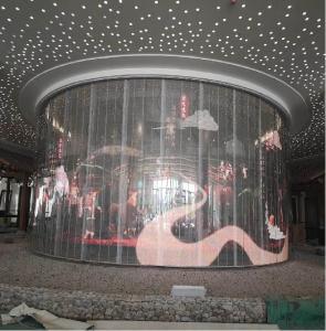 Quality TOPLED 800-1500CD brightness glass Transparent led display screen P3.91-7.81 indoor wholesale