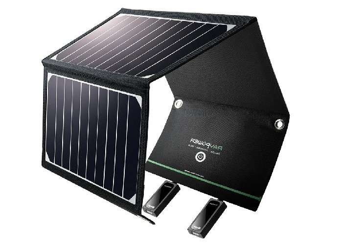 Orange Color Solar Panel USB Charger , Portable Waterproof Solar Battery Charger