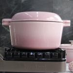 OEM ODM Cast Iron Casserole Dutch Oven With Skillet Lid Height 11.5cm