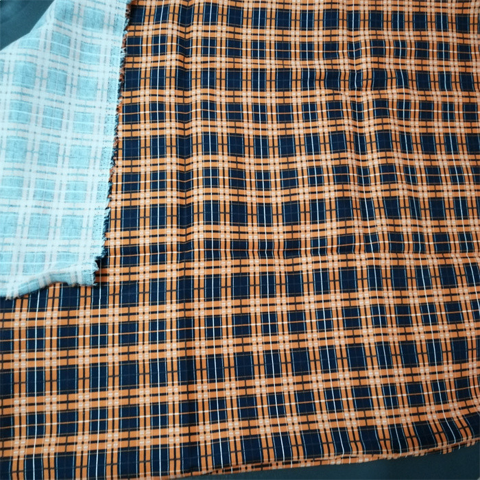 Plaid Printed Fire Resistant Material Fabric 210 Gram EN11611