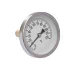 2'' 50MM 120C Bimetallic Coil Thermometer 1/4'' BSP Bimetal Temperature Gauge