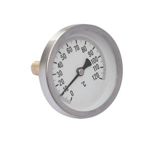 Quality 2'' 50MM 120C Bimetallic Coil Thermometer 1/4'' BSP Bimetal Temperature Gauge wholesale