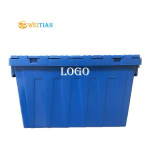 Quality 600x400x350 Plastic Logistic Box 60L Nestable Plastic Crate Load 70Kg wholesale