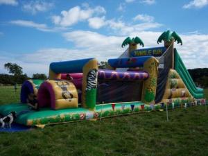 Quality Children Inflatable Obstacle Course Run EN14960 Huge Jungle Inflatables wholesale