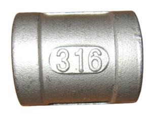 Quality 150lbs 1/2&quot; 1/4&quot; Bsp Stainless Steel Pipe Fittings Female Threaded Equal Coupling Socket Banded wholesale