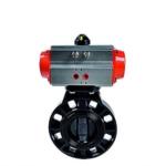 Lightweight PVC Electric Butterfly Valve IP67 Straight Through Type
