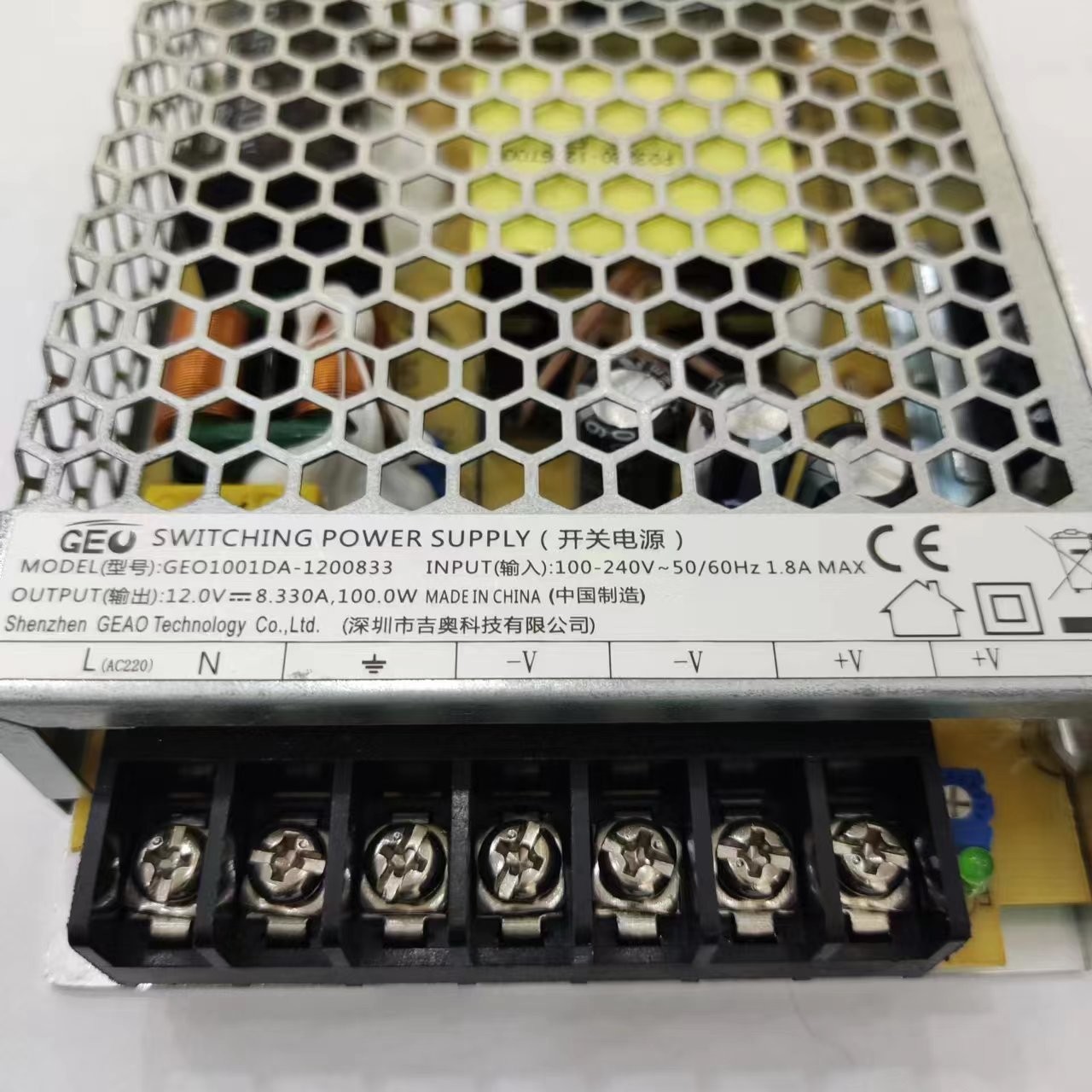 100w 4A 24V Switching Mode Power Supply IP20 Protection Grade ROHS