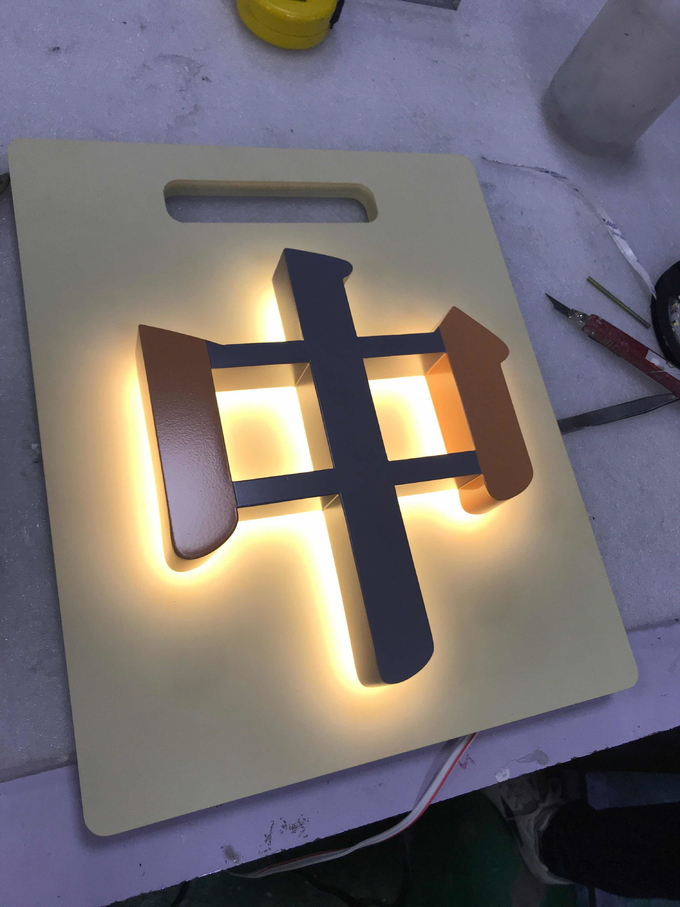 Acrylic Backlit Channel Letter Signs 8000K 33mm For Construction