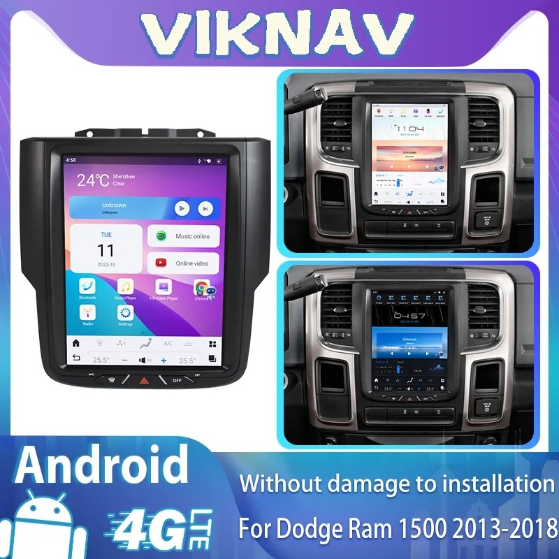 10.5 Inch Android Car Head Unit For 2013-2018 Dodge Ram 1500