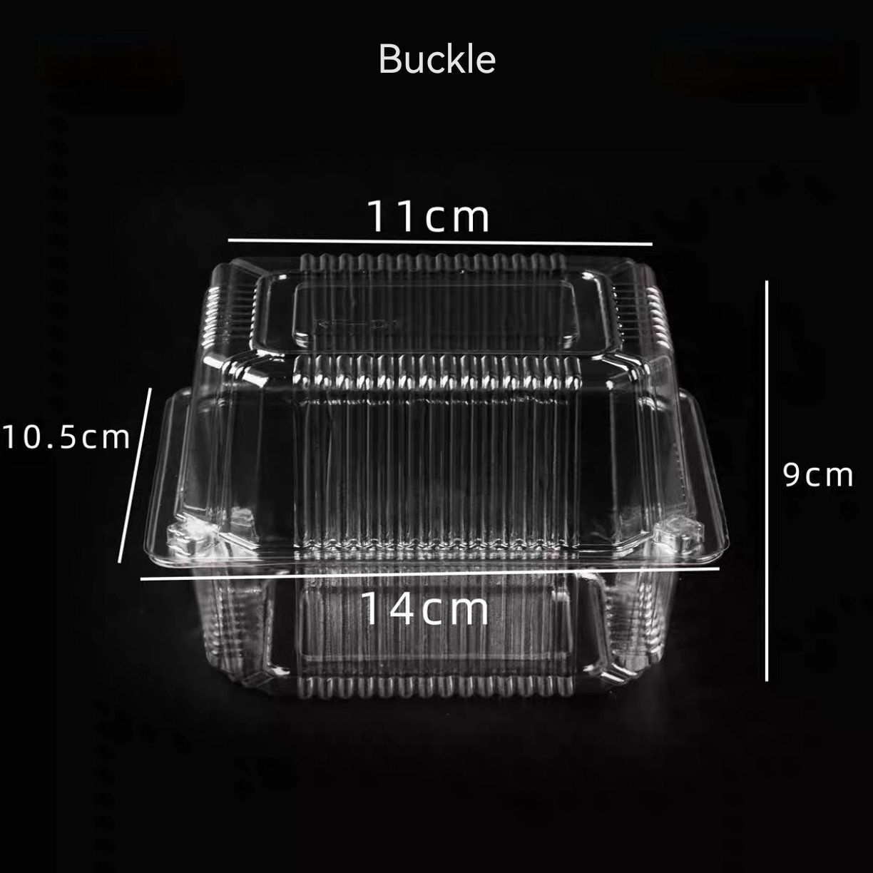 Transparent Vegetable Box Disposable Fruit PET Box Clamshell Hinge Salad Pastry Takeaway Box No Hole With Lid