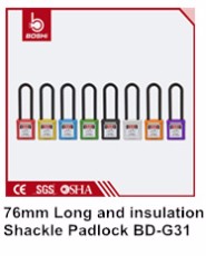 Anti-Rust Corrosion Safety Laminated LOTO Padlock for Lockout Tagout Metal steel sheets with metal shackle