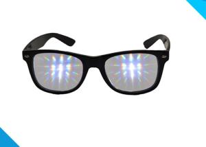 Quality Rainbow Spiral Plastic 3d Diffraction Glasses For New Year Rave Parties wholesale