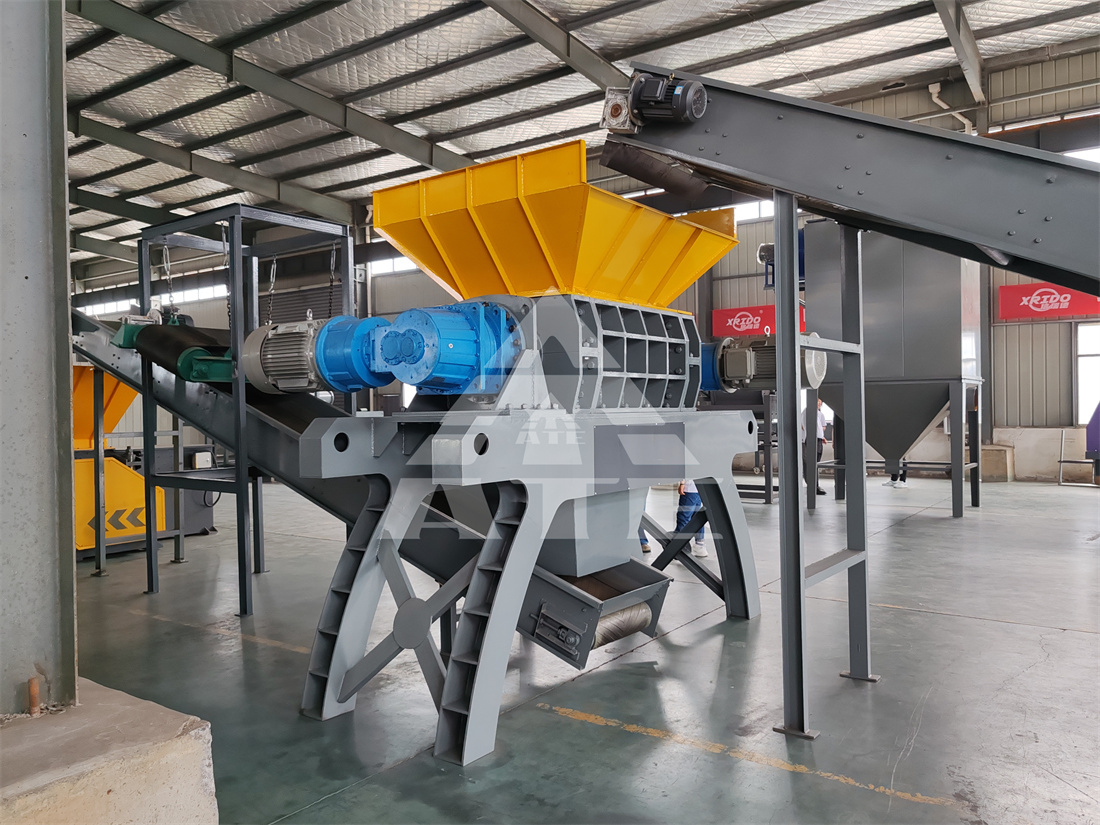 Waste Scrap Two Shaft Shredder Engine Electric Motor Shredder Machine