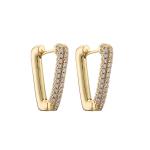 Luxury 24k Gold Earrings Fashion Ladies Custom Jewelry Diamond Studded Earrings
