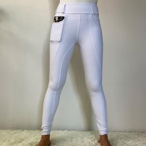 Quality White Two Side Pockets Women Horse Riding Pants Tights Competition wholesale
