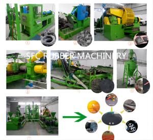Quality Used Rubber Conveyor Belts Recycling Line / Waste Tire Recycling Machine wholesale