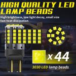 White Aluminum Alloy LED Turn Signals 1156 1157 T20 3030 44SMD Reversing Light