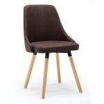 Anti Slip Wooden Dining Chairs / Cotton Fabric Beetle Dining Chair For Hotel
