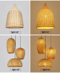 Handmade Modern Art Pendant Lights Bamboo Lamp Restaurant Hotel Rattan
