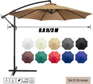 Quality Patio Umbrella, Yard Umbrella Push Button Tilt Crank, Terrace Garden Restaurant Patio Parasol Outdoor Umbrella wholesale