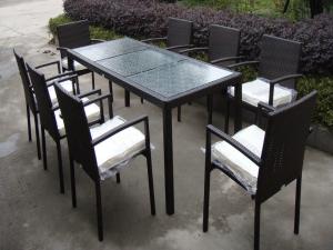 Quality outdoor dining set rattan chair and table wholesale