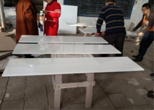 Quality White Nanoglass Quartz Bathroom Vanity Tops 96&quot; X 36&quot; Durable Slab In 18 Mm Thickness wholesale