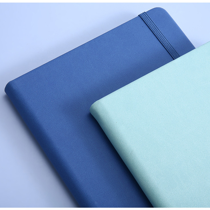A5 Thread Sewing Pu Leather Custom Logo Work Agenda Budget Simple Design Notebook