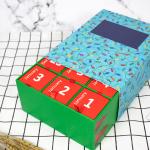 Candy Rectangular Cardboard Christmas Advent Calendar Gift Box Beauty Packaging