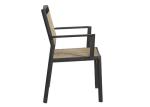 Textilene And Aluminum Outdoor Arm Dining Chairs For Patio Restaurant