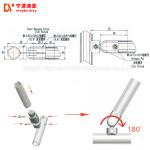 180 Degree Inner Lean Tube Connector Aluminum Die Casting Connectors D28