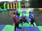 Lake Floating Inflatable Water Park / Inflatable Water Games For Adults And Kids