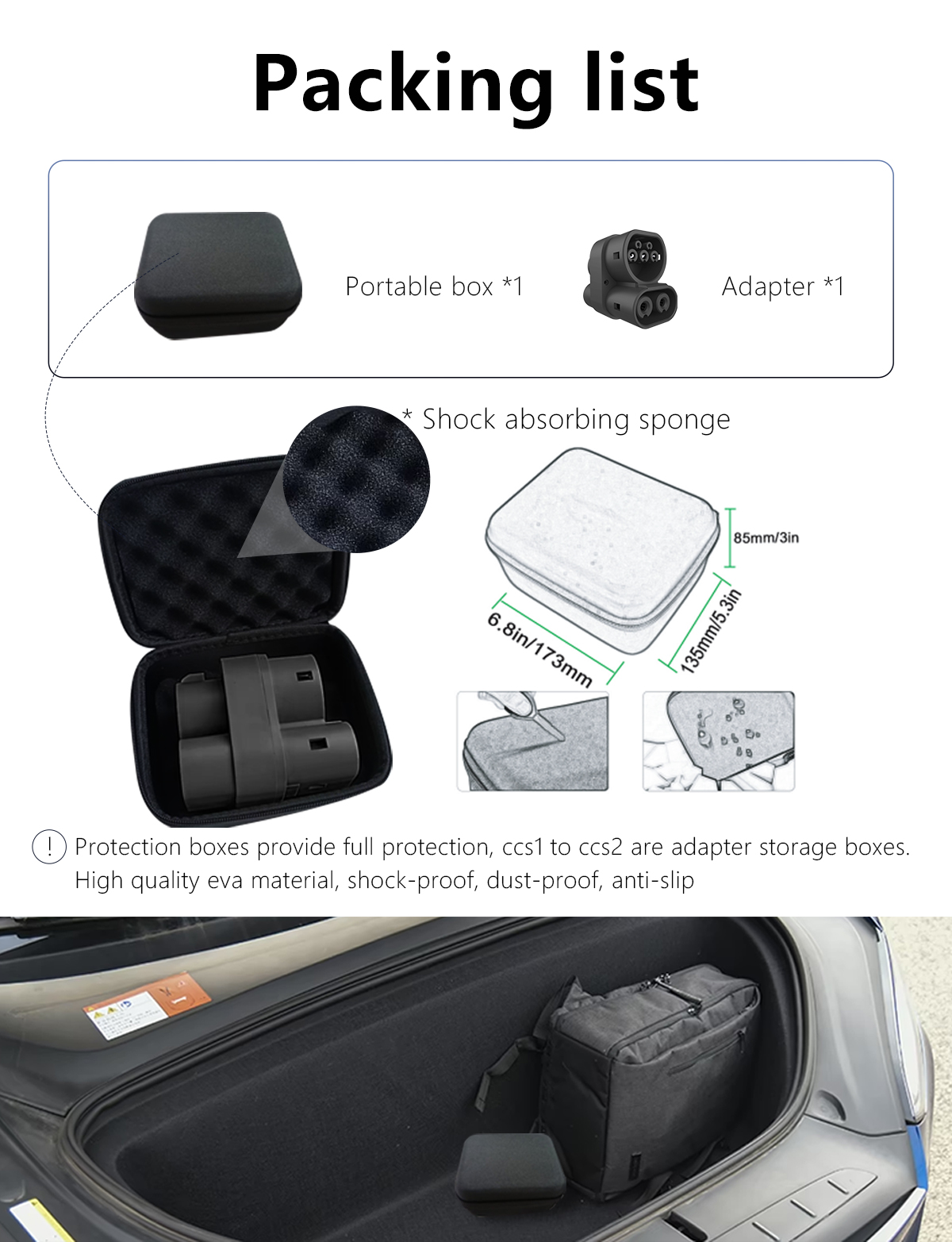 CE Certified EV CCS1 to CCS2 Adapter for Fast Charging Stations by BYD Automatic Compatibility